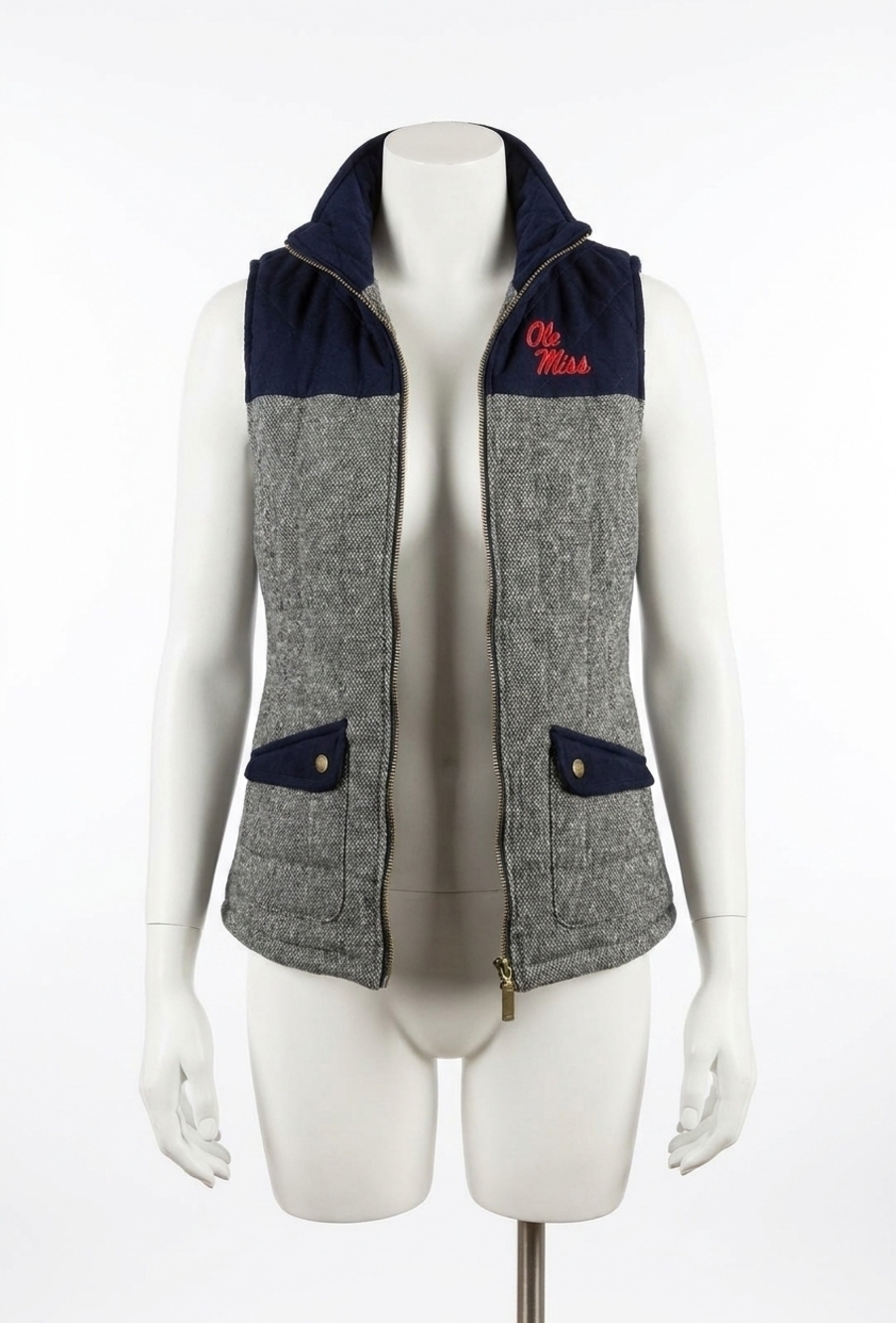 NEW GAMEDAY COUTURE ole miss prep for it vest in grey